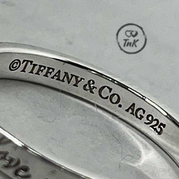 Tiffany Retired Notes "I Love You" Ring - Sterling Silver - Size 8.5 - Picture 13 of 16